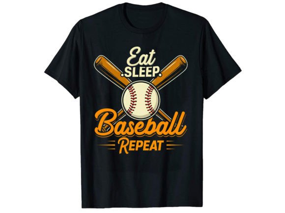 Eat Sleep Baseball Repeat T-Shirt Design: The Ultimate Graphic for Fans