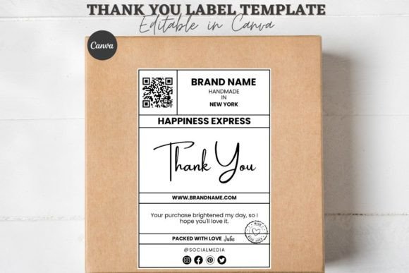 Elevate Your Brand with Editable Shipping Packaging Canva Labels