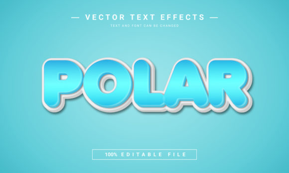 Polar Text Effect - 100% Editable Eps: Instant 3D Impact