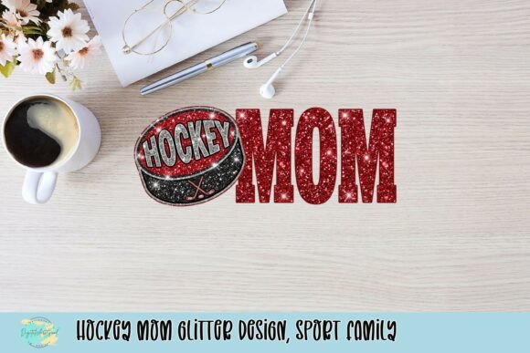 Sparkle on the Ice: The Hockey Mom Glitter Design
