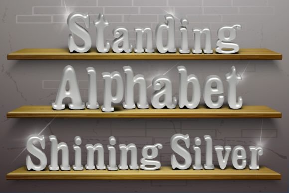 Standing Alphabet-3D Shiny Silver: Elevate Your Visuals