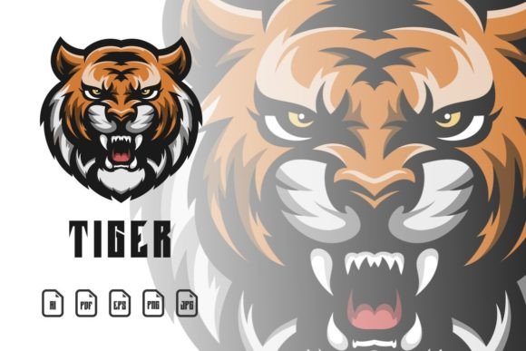 Unleash Your Brand's Power with the Tiger Mascot Logo Illustrator